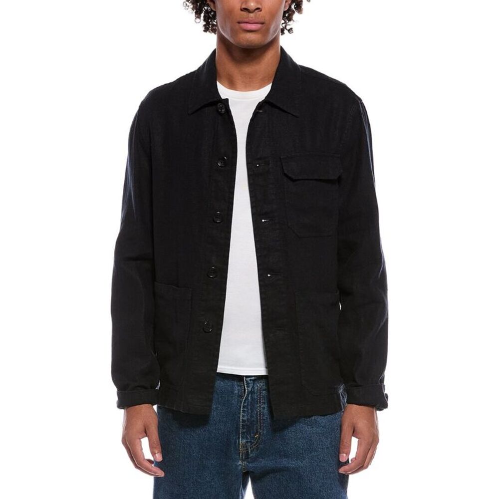 Slowear Mens  Incotex Linen Sportscoat, Black